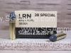 500 Round Can - 38 Special 158 Grain LRN Ammo by Sellier Bellot - SB38A - Packed in M19A1 Canister