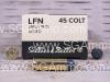 50 Round Box - 45 Long Colt 250 Grain Lead Flat Nose Cowboy Action Ammo by Sellier Bellot - SB45D