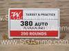 1000 Round Case - 380 Auto 95 Grain FMJ Ammo By Winchester - USA380W