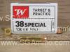 50 Round Box - 38 Special Winchester 130 Grain FMJ Ammo - Q4171