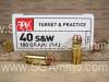 50 Round Box - 40 SW 180 Grain FMJ Winchester Ammo - Q4238 